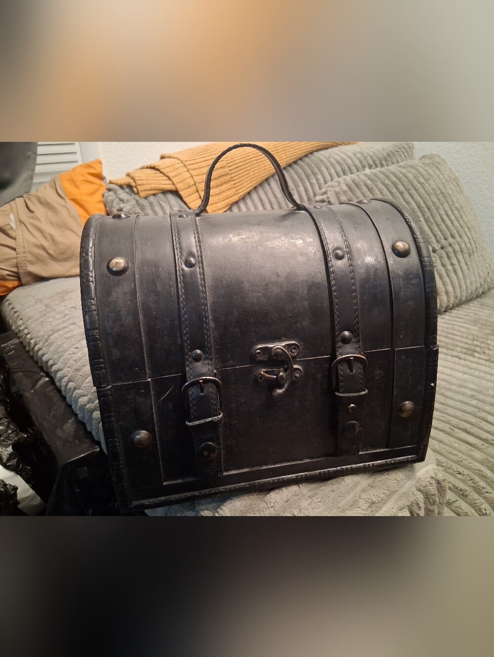 Black Vintage-Style Men’s Doctor's Wooden Box